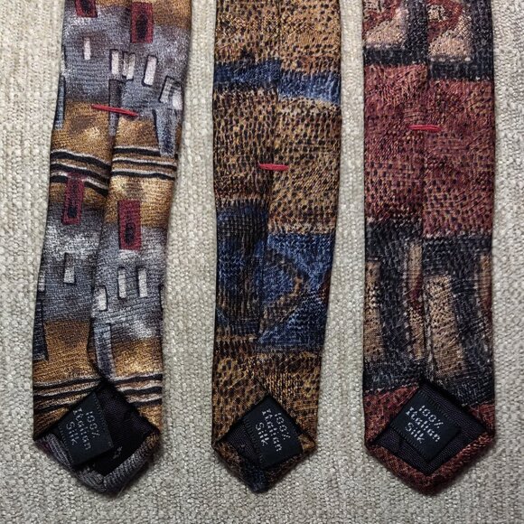 Bugatti Italian Silk Neck Ties *SET OF 3* - Picture 7 of 7